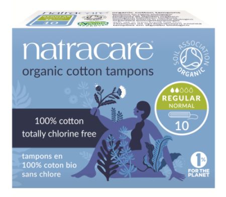 Tamponai Regular NATRACARE, 10 vnt.