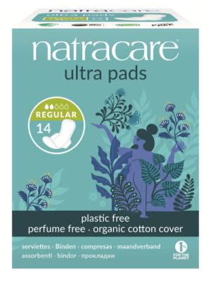 Higieniniai įklotai su sparneliais Ultra Regular NATRACARE, 14 vnt.